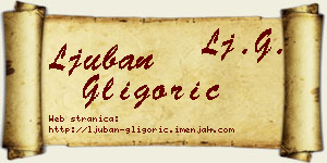 Ljuban Gligorić vizit kartica